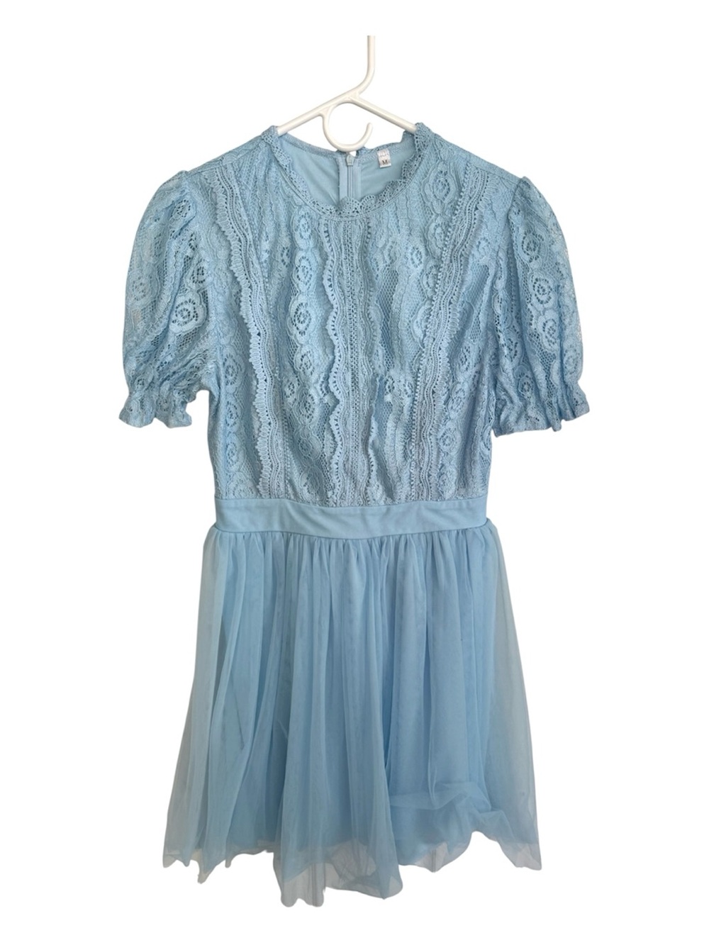 Simplee Apparel Light Blue Lace & Tulle Party Dress